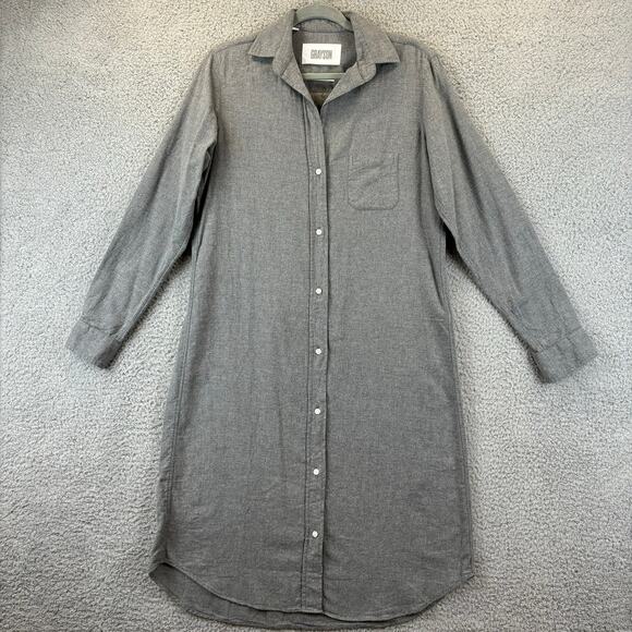 Grayson Dresses & Skirts - Grayson The Hero Midi Dress Small Flannel Lagenlook Cozy Cabin Casual Gray